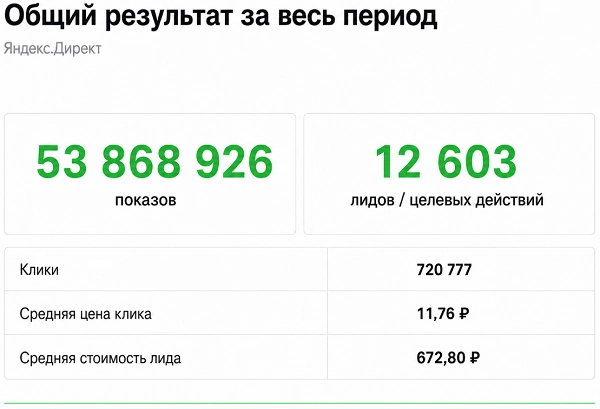 Общий результат за весь период работы (2023-2024гг)