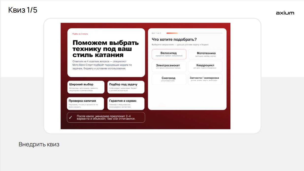 Рекомендовали внедрить квиз Рекомендовали внедрить квиз - изображение